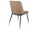 DIEGO dark gray chair - velvet, black and gold base