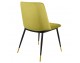 DIEGO dark gray chair - velvet, black and gold base