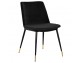 DIEGO dark gray chair - velvet, black and gold base