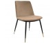 DIEGO dark gray chair - velvet, black and gold base