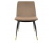 DIEGO dark gray chair - velvet, black and gold base