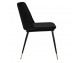 DIEGO dark gray chair - velvet, black and gold base