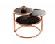 INVICTA ART DECO 3 extendable table, copper