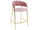 MARGO 65 dirty pink bar chair - velvet, gold base