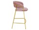 MARGO 65 dirty pink bar chair - velvet, gold base