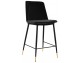 DIEGO 65 green bar chair - velvet, black and gold base