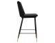 DIEGO 65 green bar chair - velvet, black and gold base