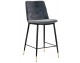 DIEGO 65 green bar chair - velvet, black and gold base