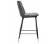 DIEGO 65 green bar chair - velvet, black and gold base