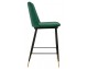 DIEGO 65 green bar chair - velvet, black and gold base