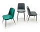 DIEGO 65 green bar chair - velvet, black and gold base