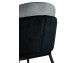 MARCEL chair, black and gray - velvet, black and silver base