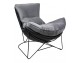 OTILIA STAND VELVET armchair, dark gray velvet