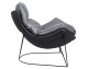 OTILIA STAND VELVET armchair, dark gray velvet