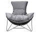 OTILIA STAND VELVET armchair, dark gray velvet