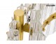 MOOSEE hanging lamp SATURNUS 47 DUO gold - LED, crystal, brushed steel