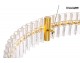 Lampa suspendata MOOSEE SATURNUS 85 gold - LED, cristal, otel satinat