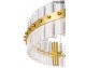 Lampa suspendata MOOSEE SATURNUS 47 gold - LED, cristal, otel satinat