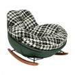 FATTY rocking chair, green houndstooth