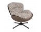 HIPPO swivel chair, brown houndstooth