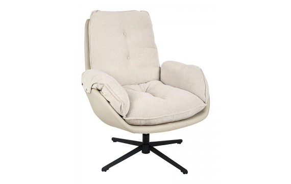 CARINO beige swivel armchair