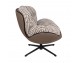 HIPPO swivel chair, brown houndstooth