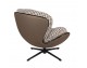 HIPPO swivel chair, brown houndstooth