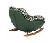 FATTY rocking chair, green houndstooth