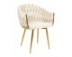 TRESSE beige chair - velvet, gold base