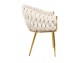 TRESSE beige chair - velvet, gold base