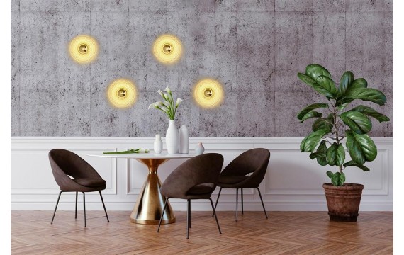 MOOSEE CONCHA gold wall lamp