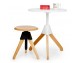 JERRY black stool - polypropylene, wood