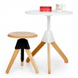 JERRY black stool - polypropylene, wood